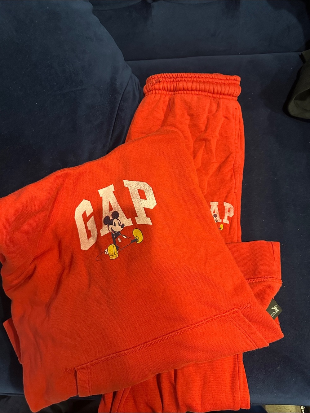 GAP Kids Red Mickey Mouse Sweatshirt and Joggers Set